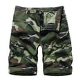 thumbnail image 1 of LSLJS Men's Camouflage Cargo Shorts Casual Five-Point Zipper Button Shorts with Pockets, 1 of 3