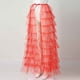 thumbnail image 5 of Falda de tul con volantes asimétricos para mujer, falda larga plisada de cintura alta, 5 of 8