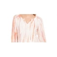 thumbnail image 2 of Style & Co Women's Tie Dye Peasant Top Pink Size Medium, 2 of 3