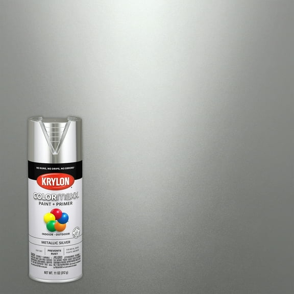 Krylon® COLORmaxx™ Metallic Paint, Metallic, Silver, 11 oz