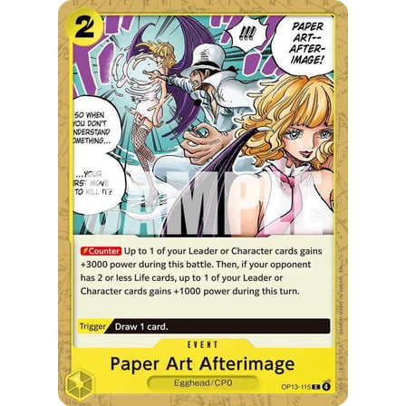 One Piece Carrying On His Will Common Paper Art Afterimage OP13-115