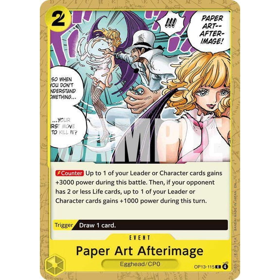 One Piece Carrying On His Will Common Paper Art Afterimage OP13-115