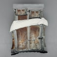 thumbnail image 1 of Ambesonne Vintage Bedding Set 4 Pcs, Power Locomotive Train, Queen, Grey Brown, 1 of 3