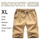 thumbnail image 2 of Clásico suelto casual de lino para hombres para pantalones cortos de playa de verano con cordón corto, 2 of 5