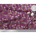 thumbnail image 2 of Soimoi Viscose Chiffon Fabric Dot,Leaves & Floral Printed Fabric 1 Yard 42 Inch Wide, 2 of 3