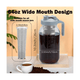 thumbnail image 3 of Cold Brew Coffee Maker 64Oz Cold Brew Pitcher with Stainless Steel Super Dense Filter for Iced Brew Coffee, Ice Tea-B, 3 of 9