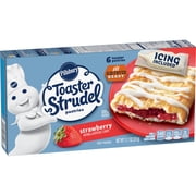 Pillsbury Frozen Toaster Strudel Pastries, Strawberry, 6 Ct, 11.7 oz