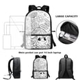 thumbnail image 6 of Uourmeti Frog and Butterfly Pattern Backpack, Large Capacity Polyester Backpack 17 Inch Personalized Polyester Daily Backpack for Tourism School, 6 of 6