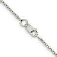 thumbnail image 4 of Auriga 925 Sterling Silver Rhodium-plated 1.25 mm Box Chain Necklace for Women 18", 4 of 6