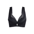 thumbnail image 1 of INSPIRE CHIC Women's Ruched Front Plus Size Full Coverage Padded Cami Bra Black 50/115 Fit 46C, 1 of 6
