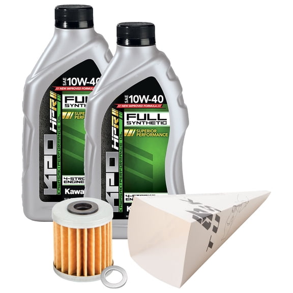 Tusk 4-Stroke Oil Change Kit for Kawasaki Kpo Full Synthetic 10W-40