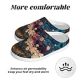 thumbnail image 6 of KLL Abstract Peacock Painting Pattern Adult Unisex Cozy Slippers,Fuzzy Slip-on Slippers TPR Sole Slippers Comfort Plush Home Footwear for Indoor & Outdoor-39/40, 6 of 7