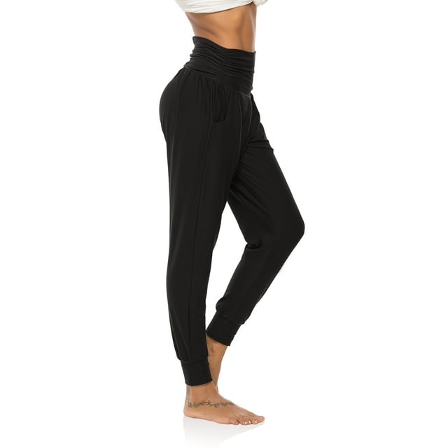DIBAOLONG Women's Casual Yoga Sweatpants, Elastic Leg, Loose Workout Jogging Pants with Pockets