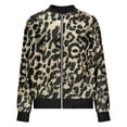 thumbnail image 4 of Stichou Women's Metallic Bomber Jacket Trendy Zip Up Leopard Print Sparkly Coats for Nights Going Out Casual Spring Fall Outerwear Khaki 5XL, 4 of 7