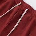 thumbnail image 4 of OSOLU Men's Summer Fashion Solid Color Buckle Cargo Shorts Loose Sports Sweatpants Knee Length Daily Relaxed Fit Breathable Bottoms, 4 of 8