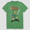 Nintendo Men's The Legend of Zelda Short Sleeve Graphic T-Shirt - (Green Heather, Large)