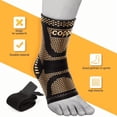 thumbnail image 4 of Xinyi Ankle Brace Compression Sleeve for Men & Women, Adjustable Ankle Support Brace for Plantar Fasciitis, Sprained Ankle, Achilles Tendonitis, Running & Sports Recovery, 2-Pack, M Black, S, 4 of 6