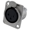 thumbnail image 4 of XLR Female Jack 3 Pin - Panel Mount Jacks D Series Size XLR-F - 12 PACK, 4 of 4