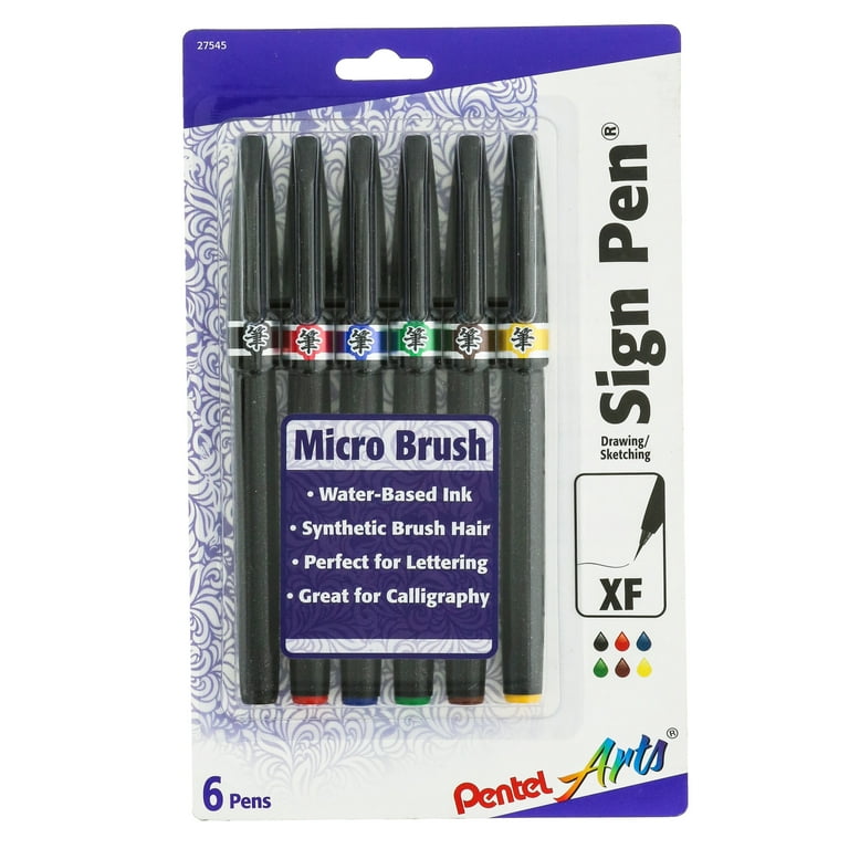 Pentel Micro Brush Tip Sign Pens