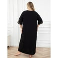 thumbnail image 3 of Beach Kaftan Dresses for Women Plus Size Caftan Loungewear Mexican Embroidered Dress Long Beach Tunic Summer Elegant Vacation Outfit Long Sleeve Robe, 3 of 10