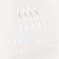 thumbnail image 4 of 24pcs Long Coffin Fake Nails Gradient White False Nails Star Full Cover Artificial Press On Nails For Women And Girls, 4 of 5
