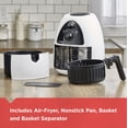 thumbnail image 2 of BLACK+DECKER Purify Freidora de aire de 2 litros, blanco/negro, HF100WD, 2 of 3