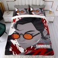thumbnail image 4 of Cartoon 3 Piece Bedding Set Blue Eye Samurai Comforter Set Cute Duvet Cover Sets Super Soft Girls Bedding Set Kids Bedroom Gifts,1 Duvet Cover with 2 Pillowcases Twin, 4 of 6