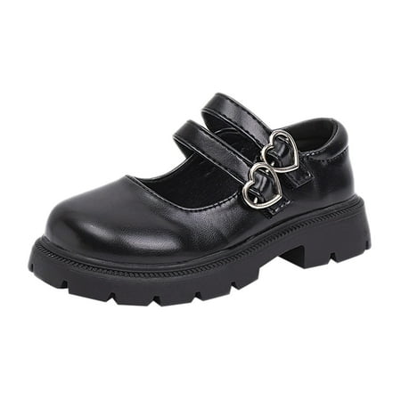 eczipvz Size 10 Toddler Girl Shoes Little Kids School Uniform Shoes Formal Casual Oxfords Wedding Church Loafer Flats Black 11.5 Little Kid
