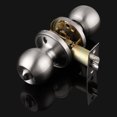 thumbnail image 4 of knobelite (5 Packs) Bed / Bath Room Round Door Knob, Privacy Function for Bathroom / Bedroom, Interior Door Door Lock Handle Satin Nickel Finish, Keyless Door Handles Locks, 4 of 7