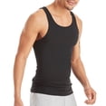thumbnail image 4 of Camisetas sin mangas Hanes de algodón para hombre, paquete de 6 unidades, que absorben la humedad, 4 of 7