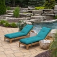 thumbnail image 3 of ARDEN Outdoor Plush Modern Tufted Chaise Cushion, 76 x 22, Water Repellent, Fade Resistant, Tufted Cushion for Chaise Lounger 76 x 22, Lake Blue Leala, 3 of 8
