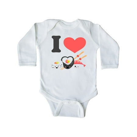 

Inktastic Kawaii I Love Sushi II Gift Baby Boy or Baby Girl Long Sleeve Bodysuit