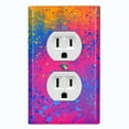 thumbnail image 1 of Metal Light Switch Plate Cover Colorful Paint Splash Art Wallpaper WAL023, 1 of 13