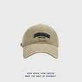thumbnail image 2 of Riforla Fall and Winter MIZOOBEAR Sanded Three Embroidery Soft Top Baseball Cap Men's Wide Brim Face Cap Baseball Caps Khaki, 2 of 3