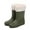 ZA2-Green, variant on XFHLMJFF Cute Comfortable Shoes for Girls Boys Rain Boots Non Breathable Shoes Children Solid Color Letter Printed Boots Suitable for Daily Holiday Wear 5-6Y
