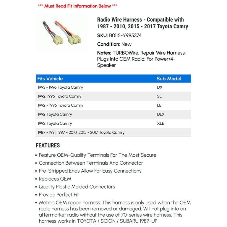2009 Toyota Camry Wiring Diagram