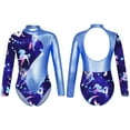 thumbnail image 4 of DPOIS Kids Girls Long Sleeve Gymnastics Dance Romper Leopard, 4 of 4