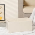 thumbnail image 5 of Unique Bargains Storage Cube Collapsible Storage Basket for Organizing Clothes 1pk Beige L, 5 of 7