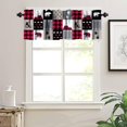 thumbnail image 4 of Cabin Rustic Curtains Valance for Living Room Bedroom Kitchen Bathroom,Western Country Vintage Farmhouse Bear Rod Pocket Window Treatments,1 Panel,54" x 18", 4 of 6