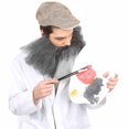 thumbnail image 3 of HPO Adult Men's Fake Halloween Beard, Gray & Black Color Hat and Beard Best for Halloween & Cosplay Party, 3 of 5