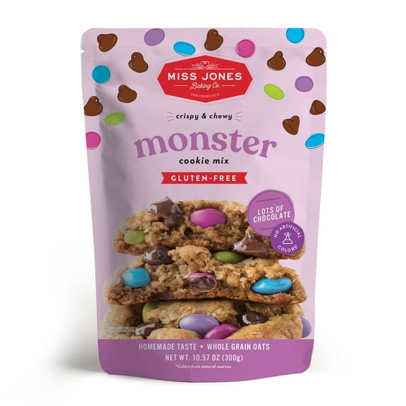 Pack of 6, Miss Jones Baking Co Gluten-Free Monster Cookie Mix, 10.57 oz