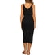 thumbnail image 3 of Conjunto de 2 piezas para mujer INSPIRE CHIC, top corto de cuello en V y falda con abertura, color negro, 3 of 6