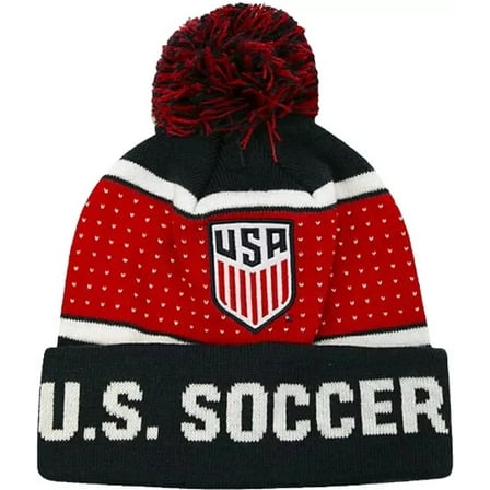 U.S. Soccer Beanie, Navy & Red Winter Hat