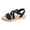 Blue, variant on Virmaxy Womens Flat Sandals Women's Large Size Retro Flat-bottomed Sandals Sandals With Elastic Or Feet. Pink 36
