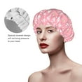 thumbnail image 4 of Easygdp Love Shower Caps for Women, Double Waterproof Layers Shower Cap, Quick Drying Bath Hair Cap Reusable, 4 of 9