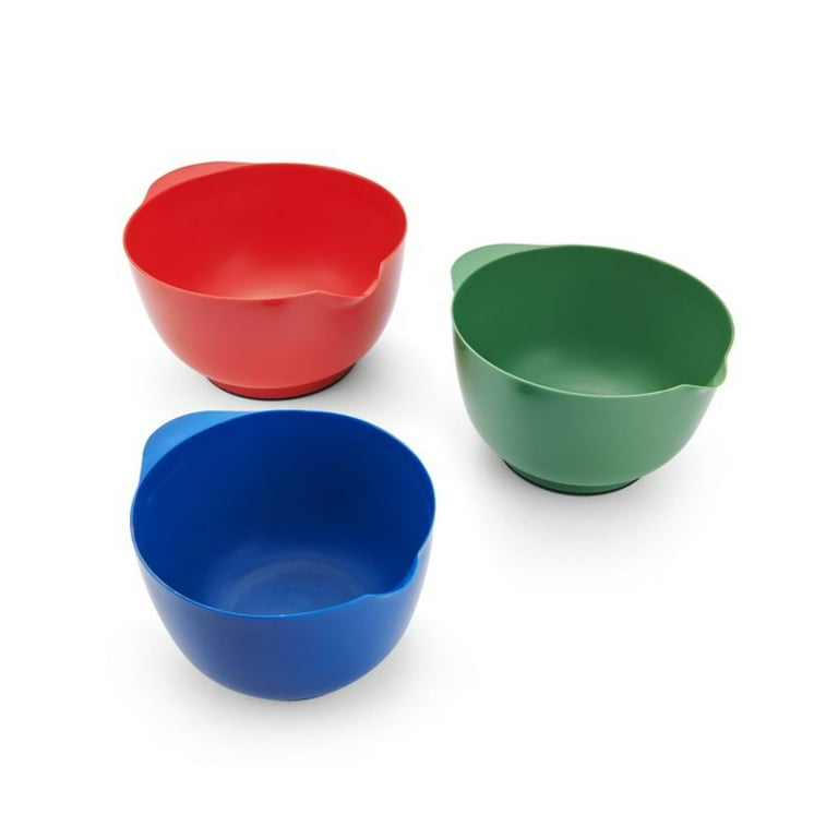 Farberware Classic set of 3 Mixing Bowls-Red/Green