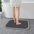 thumbnail image 6 of Under $5! InsCrazy Bathroom Rugs Diatomite Bathroom Water Absorbent Floor Mats Bathroom Doorway Non-Slip Foot Mats Sink Toilet Quick Dry Floor Mats 17" x 24", 6 of 7