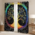thumbnail image 2 of Manfei Rustic Plant Black Out Curtains,Tree Of Life Curtains Pack of 2 (42x63 Each),bohemian Exotic Style Bedroom Curtains For Teens,Breathable Home Decor, 2 of 6
