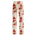 thumbnail image 5 of Christmas Pajama Pants for Women Snowman Print Drawstring Pj Bottoms Comfy Casual Soft Lounge Sleep Pants Loose Fit Pajama Pants Beige,3XL, 5 of 5