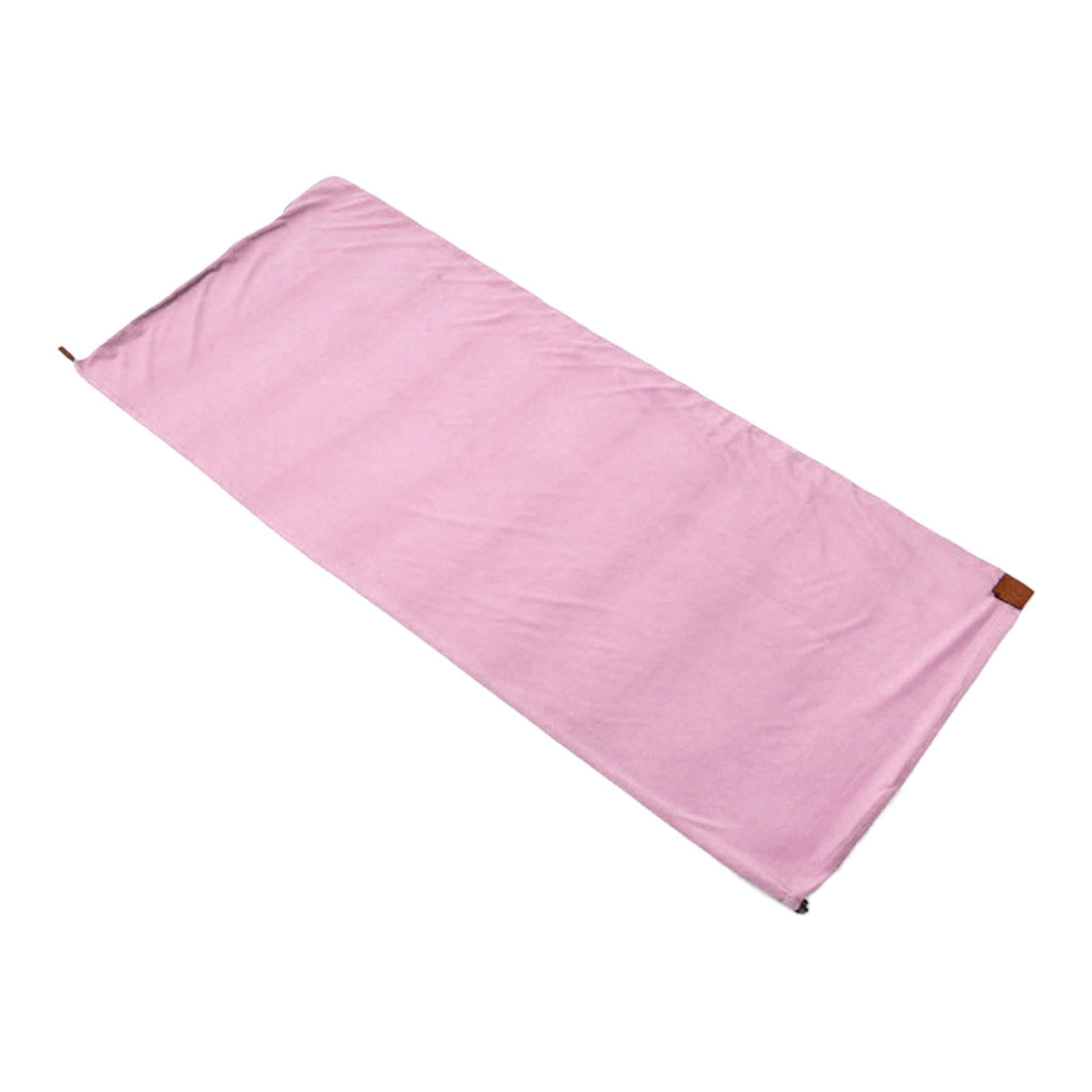 Wswqop -Fleece sleeping bag liner, thermal pillow, sleeping bag, warm emergency camping Pink